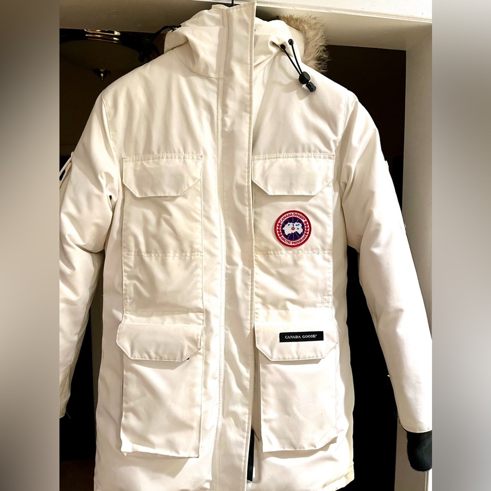 Canada Goose Expeditions Hooded Jacket - Unisex - White - XS